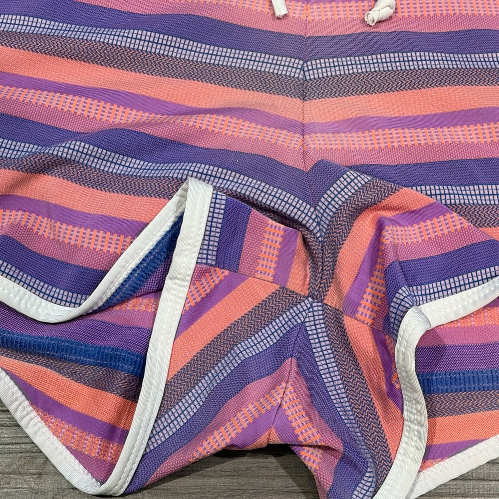 Athleta Pink Purple Striped Swim Drawstring Board Short Shorts Women Size XL - Picture 6 of 16